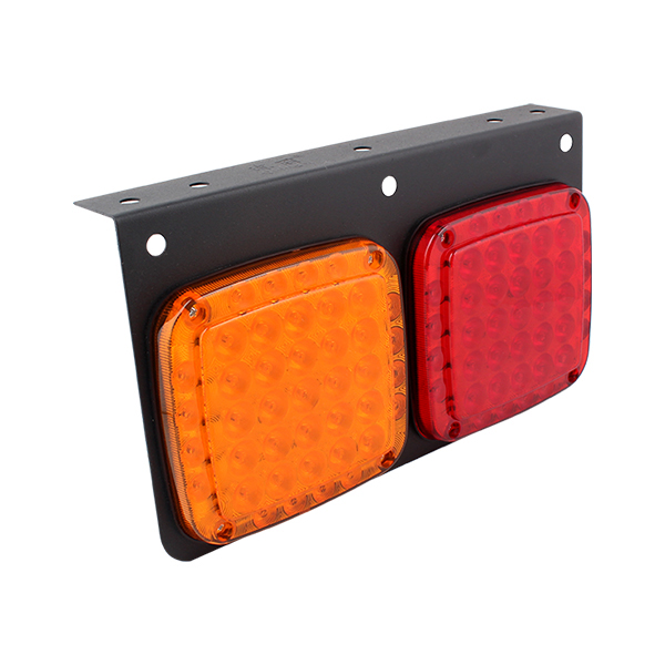 square combination waterproof iron plated 82 led tail light