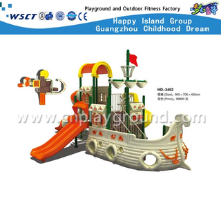 Guangzhou Cheap Middle Size Thème classique enfants Pirate ship en acier galvanisé aire de jeux (HD-3402)