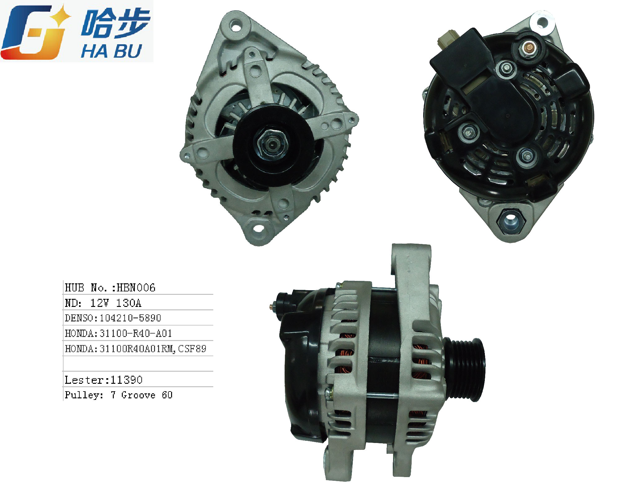 Auto/Car Alternator for Honda 31100R40A01,1042105890 Buy