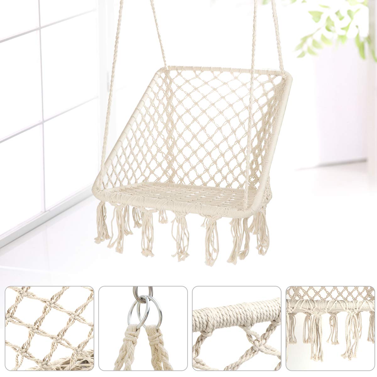 New Square Cotton Rope Swing Hanging Chair