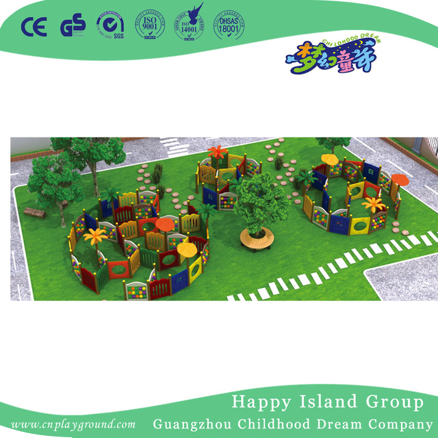 Solución entera al aire libre del jardín de la escuela con el patio de madera para los niños (HG-5)