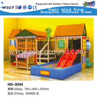 Patio interior cubierto de madera de la casa para niños (HD-9304)