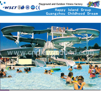 Equipo de combinación de tobogán acuático familiar al aire libre para el conjunto de juegos de agua de la piscina (A-06602)