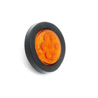 12v 24v luces de etiqueta de plástico llevadas redondas de 2.5 pulgadas con el pasamuros de goma