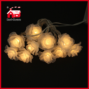 10 Simulation Pink Rose LED Battery Light String Flower Christmas Light from China manufacturer ...