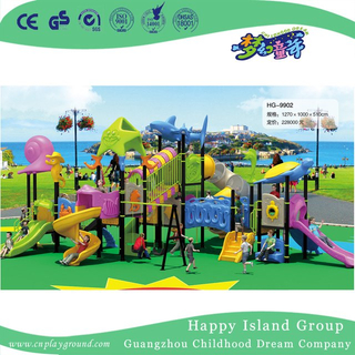 Wonderful Ocean World Tier verzinktem Stahl Kinderspielplatz mit Rutsche (HG-9902)