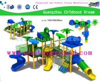 Parque infantil al aire libre elefante para niños con equipo de plástico para diapositivas (H13-EP002)