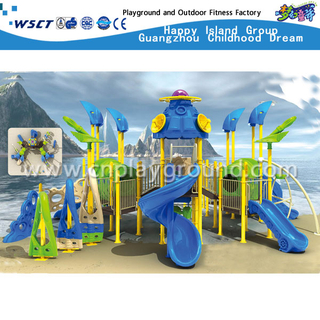 Напольная школа детей Multi-Сползает голубым спортивную площадку гальванизированную морским бризом стальную (HA-03301)
