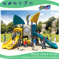 Outdoor Sea Breeze verzinktem Stahl Spielplatz Spiel mit Kinder Doppel Slide (HG-10103)