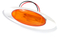 lámpara oval de la etiqueta de plástico de 7 pulgadas mini con el pasamuros de goma