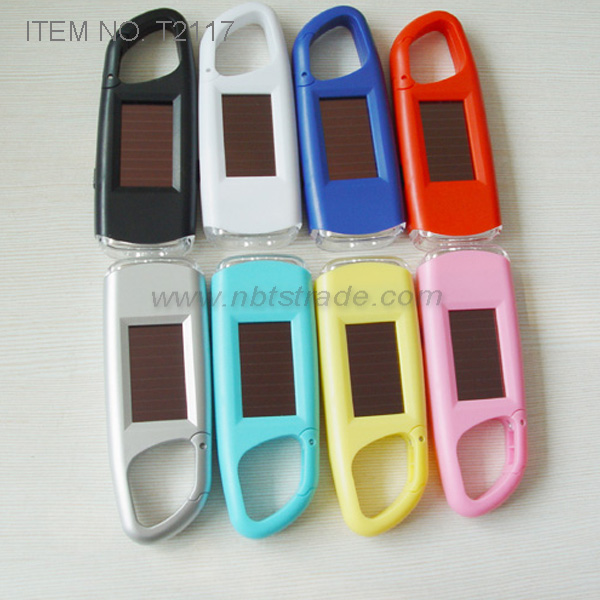 Mini LED Solar Light with Carabiner Clip 