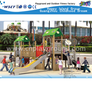 Aire de jeux extérieure pour enfants en tube métallique et glissière simple (HA-02101)
