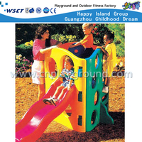 Patio plástico al aire libre de la venta caliente del niño de los juguetes con la diapositiva ondulada (M11-09303)