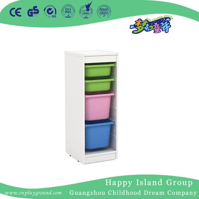 Gabinete de almacenamiento de madera blanco de los juguetes de los niños de la escuela (HG-5501)