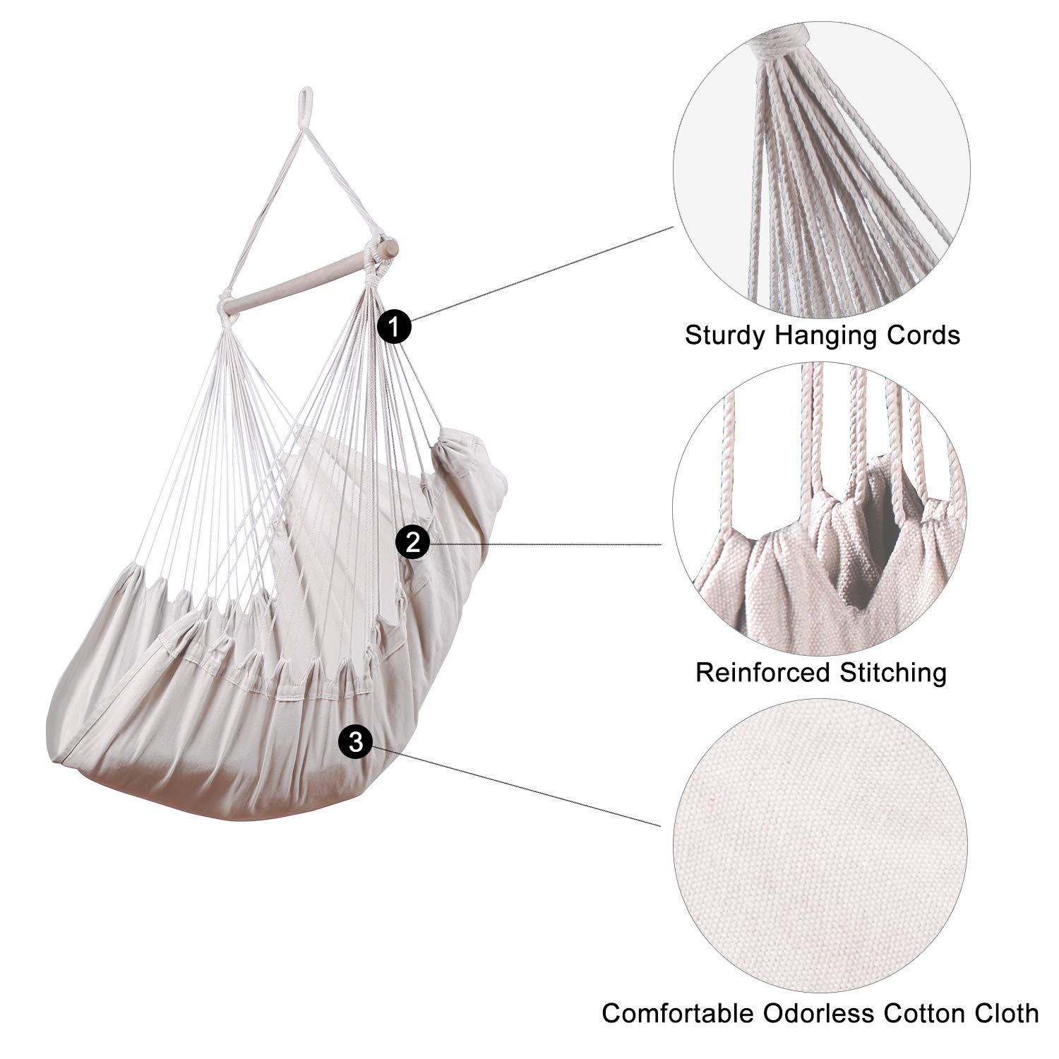 Cotton Rope Canvas Hanging Hammock Chair