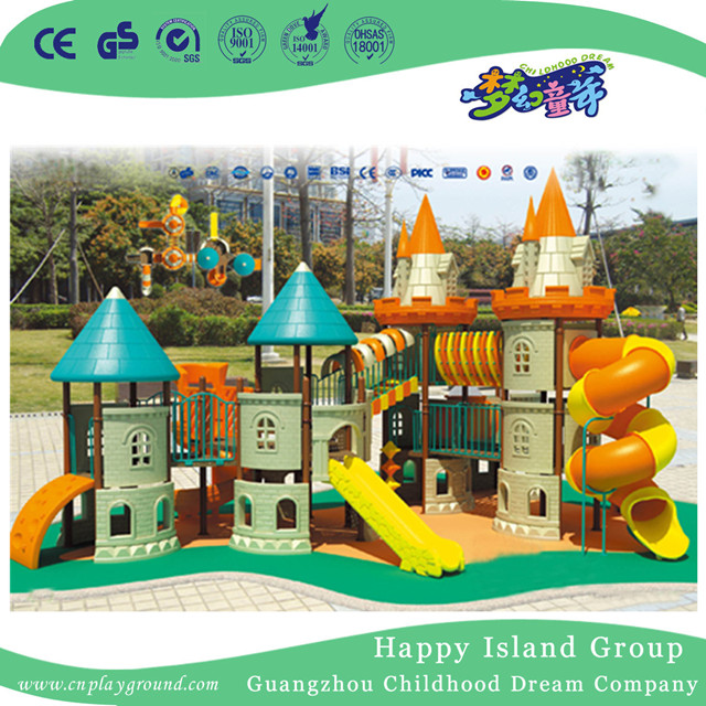 儿童室外中型彩色的城堡螺旋滑梯 HA-08801