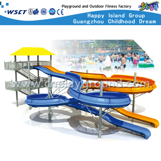 Équipement de glissière de parc aquatique pour le jeu d'enfants (HD-6502)