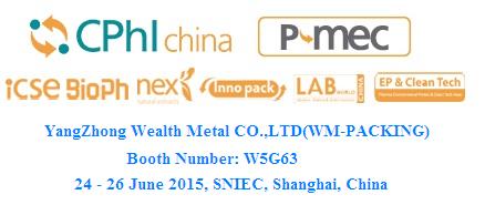 15th CPhI & P-MEC China 2015 BOOTH NUMBER:W5G63