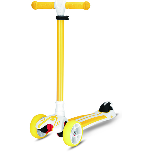 Tri-wheels scooter with double color deck