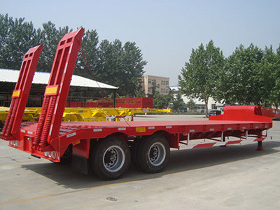 2 Axle 40 Ton Low Bed Truck Полуприцеп