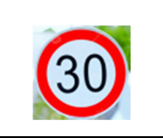 Maximum speed 30 KPH Traffic Sign