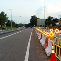 Solar Barricade Light Project in Brunei