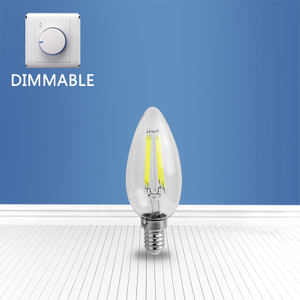dimmable filament glass bulb C35 4W