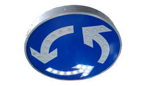 Solar LED circle sign