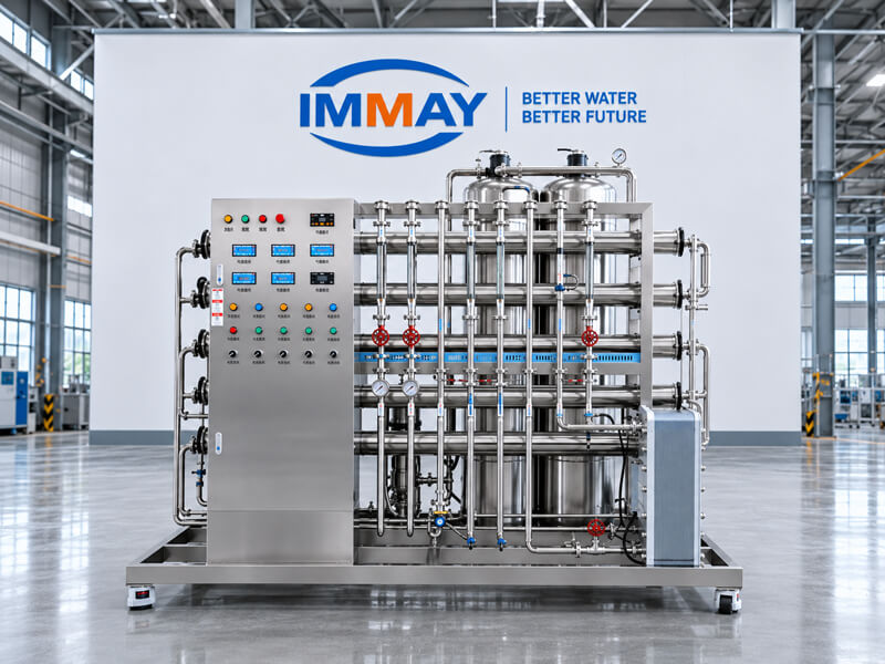 Industrial 2-stage reverse osmosis water purification system with EDI نظام تنقية المياه بالتناضح العكسي الصناعي على مرحلتين مع EDI