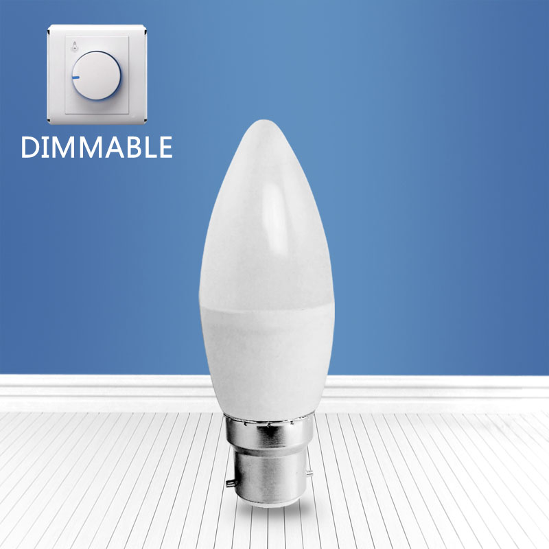 dimmable A3-C37 6W B22 LED candle bulb