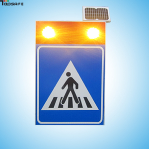 Solar pedestrian sign