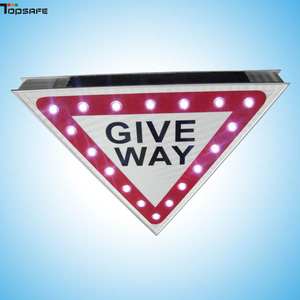 Solar LED Give way sign