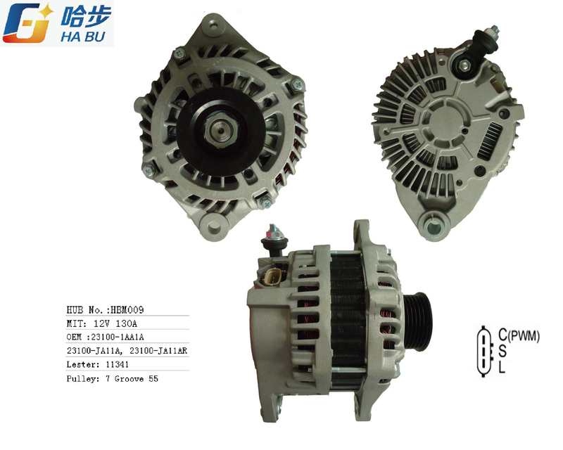 Car Alternator for Nissan 12V 130A 23100-1AA1a, 23100-Ja11A, 23100-Ja11ar