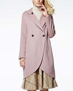 17PKCSC003 women double layer 100% cashmere wool coat