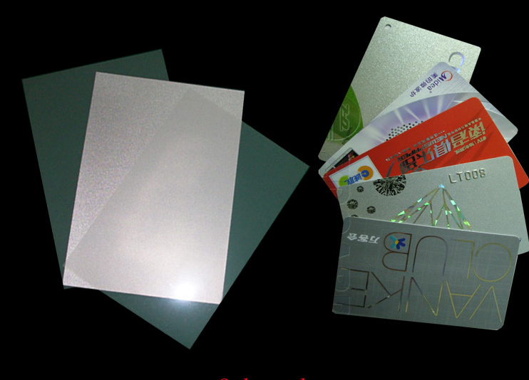 Tarjeta inmediata del PVC que hace el material - plata