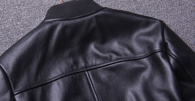 P18E088BE men sheep leather classics fashion motorcycle biker bomber jacket with rib fabric