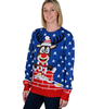 PK1854HX Unisex Ugly Christmas Sweater Blue