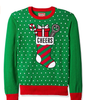PK1848HX Men's Cheers Ugly Christmas Sweater With Bottle Holder Applique
