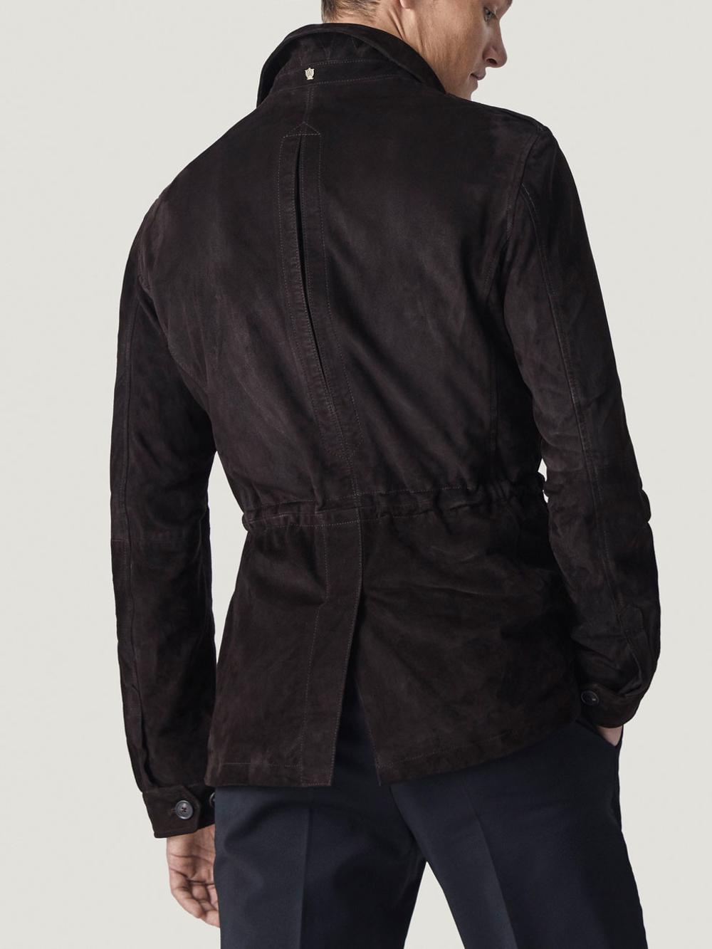 P18E042BW Fashion wholesale factory price high quality men suede leather jacket
