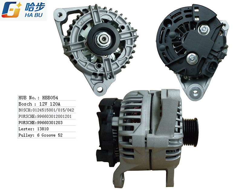 120A Car Alternator for Porsche 911, 0124515001, 0124515015, 0124515042