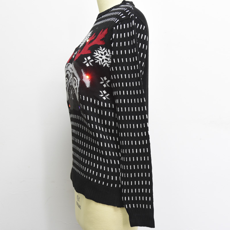 PK18A90YF Custom Christmas Sweater Pullover with LED