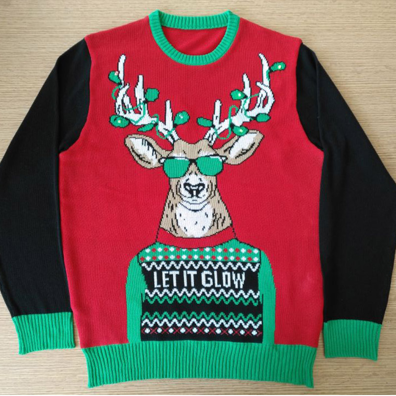 PK18A49YF ugly christmas sweater with light