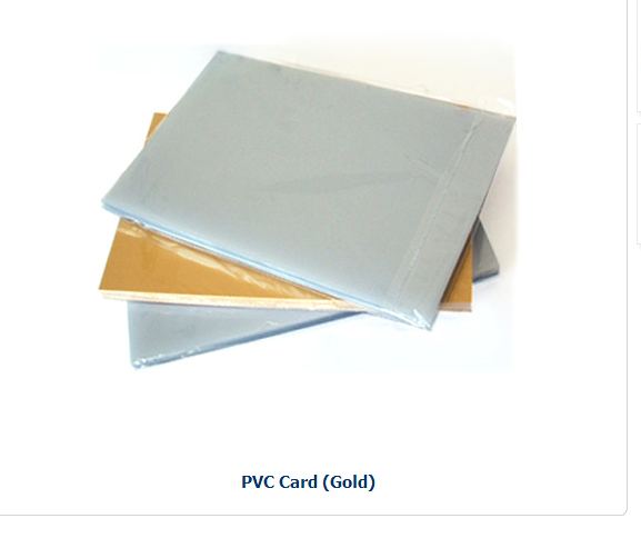 Tarjeta inmediata del PVC que hace el material - de oro