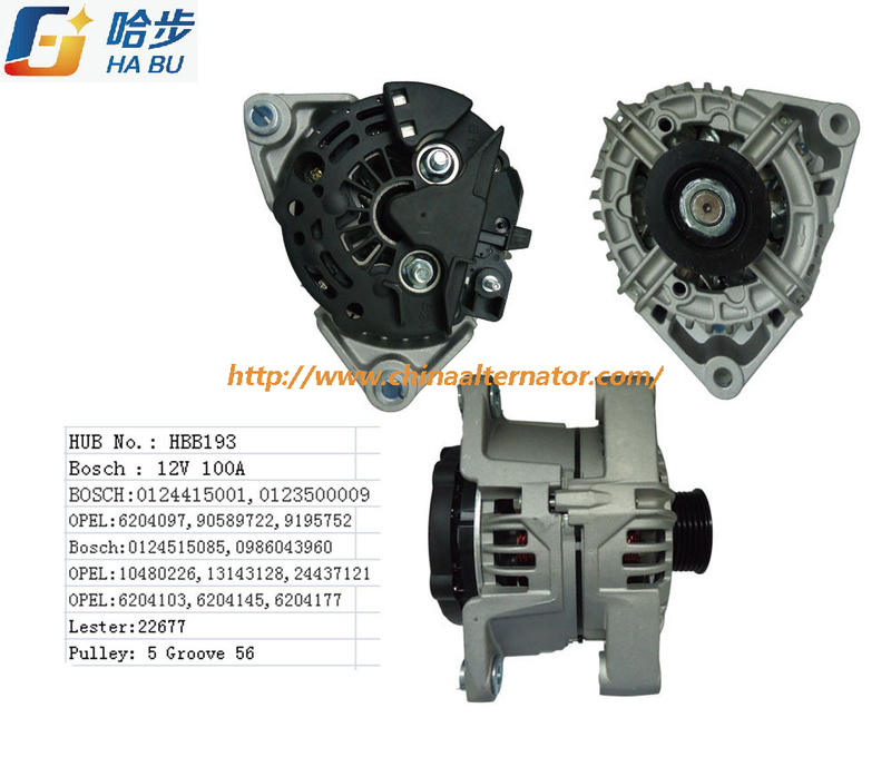 Alternator for Bosch Opel Lester 22677 0124415001