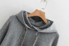 2019 Spring OEM wool cashmere knitted fitness hoodies custom for women
