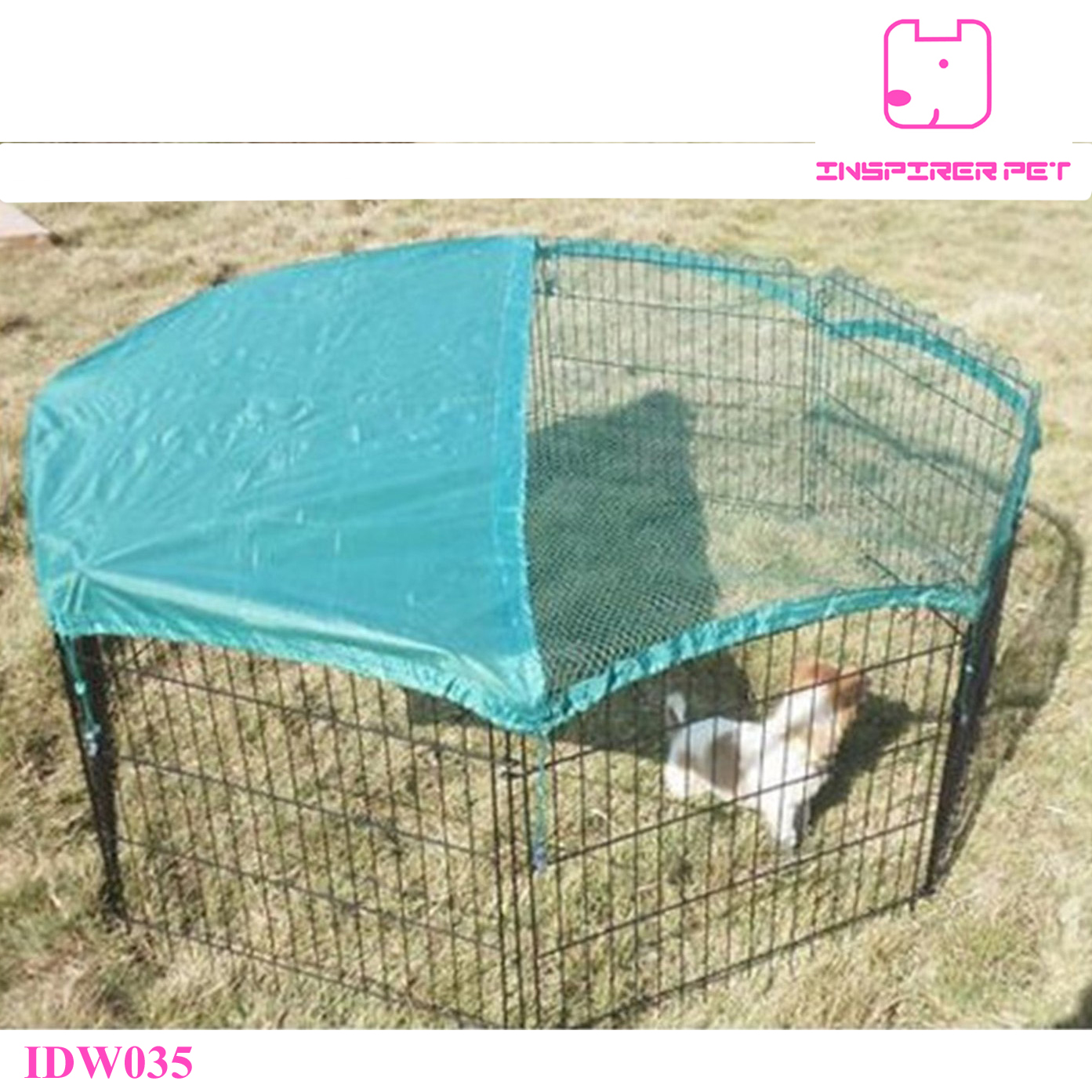 Dog Enclosure Pet Metal Playpen with Cover