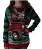 P18A89HX Ugly Christmas Sweater Plus Size Women LED Light Up Pullover Christmas Sweater
