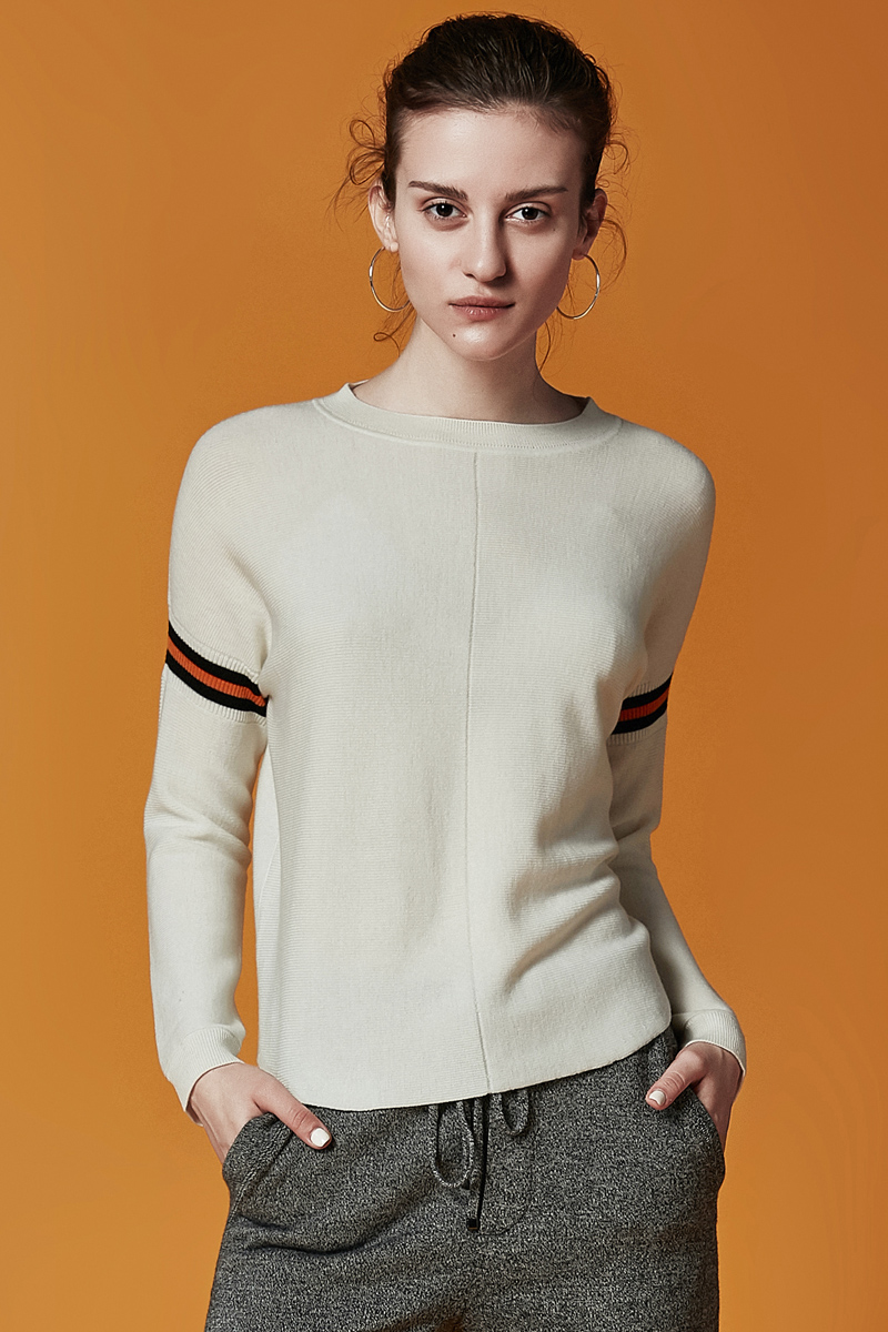 P18B03TR cashmere knitted lady pullover sweater