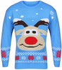 2018 lady cute reindeer face new christmas sweater