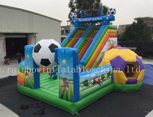 RB01016 (10x7x6m) Inflatable football castle , Inflatable funcity with Slide